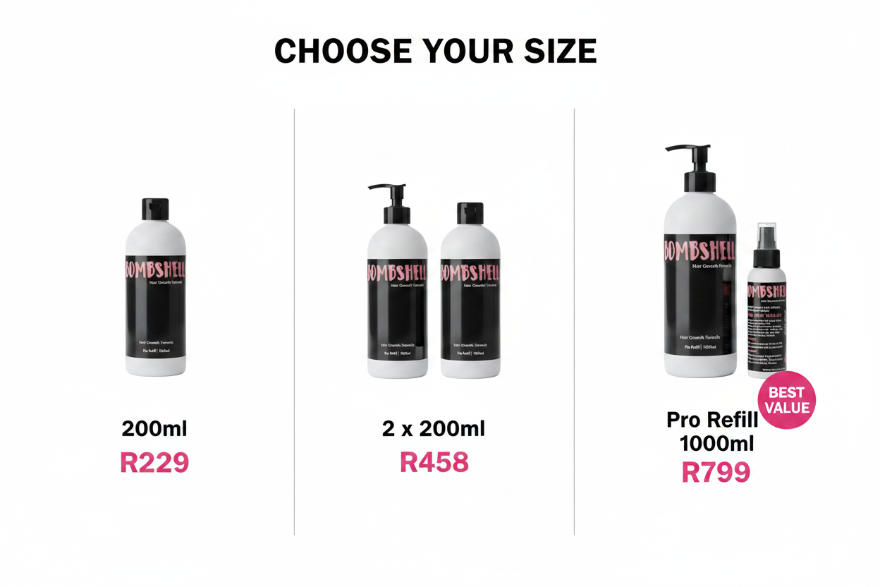 Bombshell Shampoo Decoy Pricing Split Image