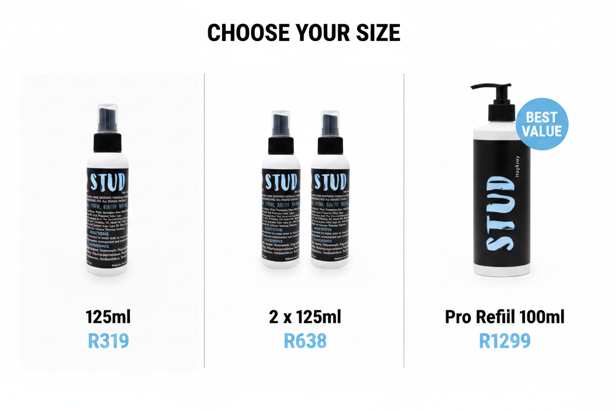 Stud Hair Growth Spray Decoy Pricing - Corrected
