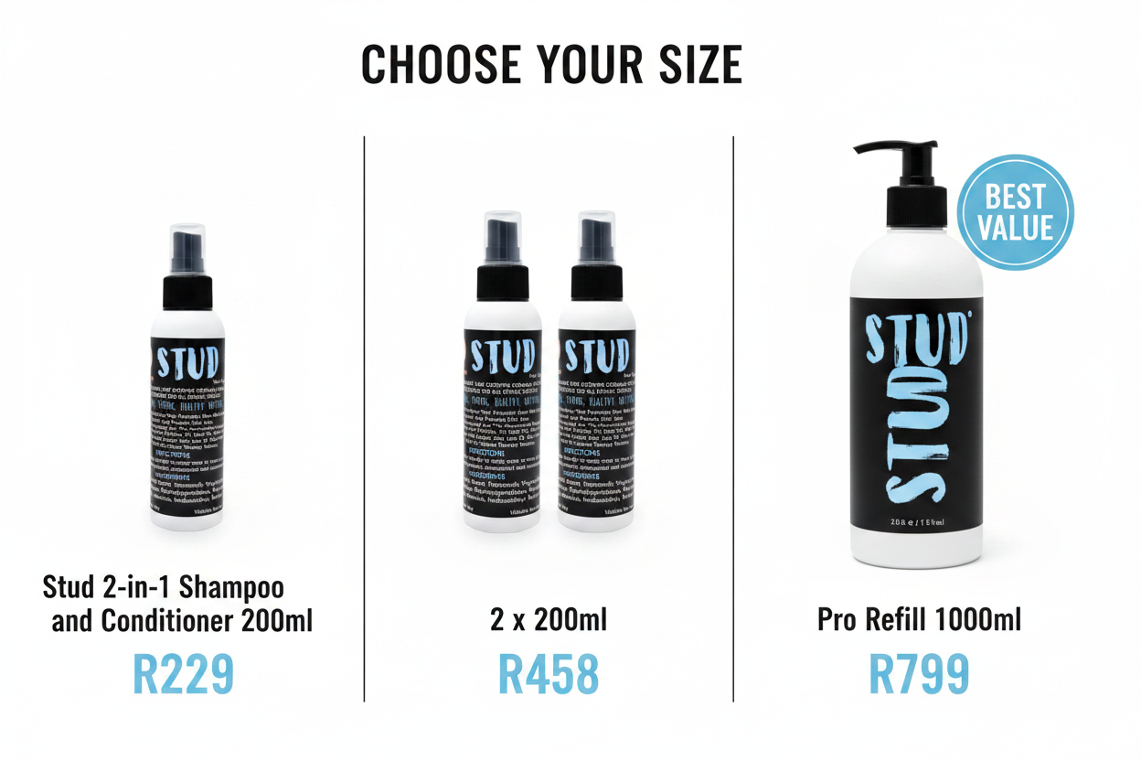 Stud Shampoo Decoy Pricing Split Image
